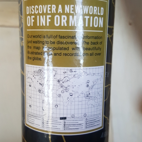 NWT Scratch Off World Map - Picture 3 of 3